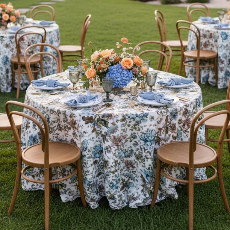 Chintz Floral Table Linens Setting