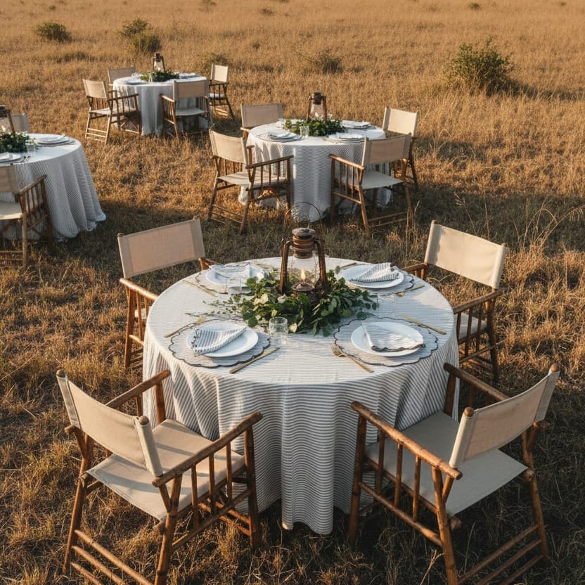 Safari adventure themed event decor by Lucidity Africa Events