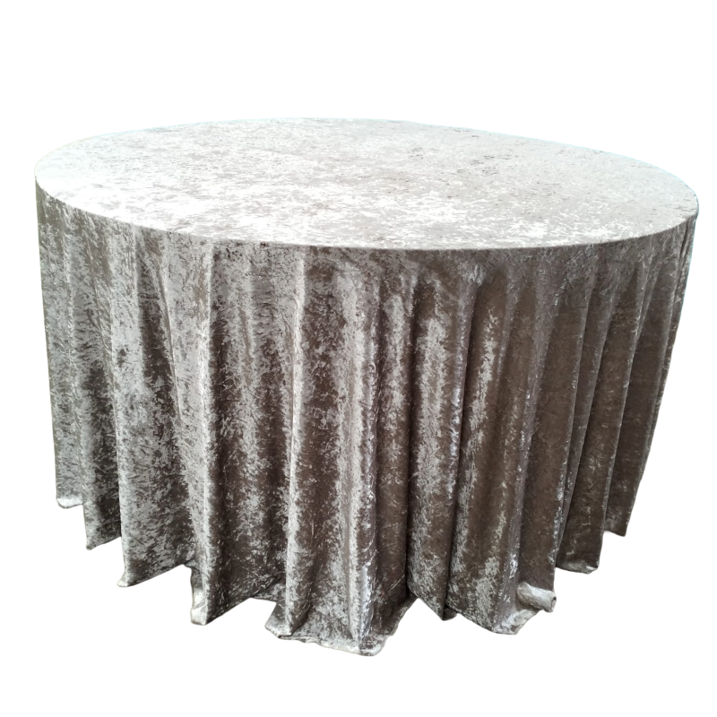 Hire Champagne Velvet Tablecloth from Lucidity Africa Events