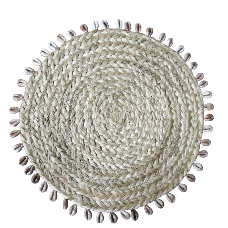 Hire Cowrie Shell Placemats from Lucidity Africa Events Kenya