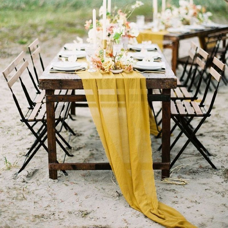 Hire Mustard Yellow Table Runners from Lucidity Africa Events Kenya Nairobi