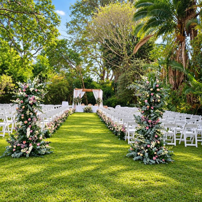 Aisle decor for garden wedding in Limuru