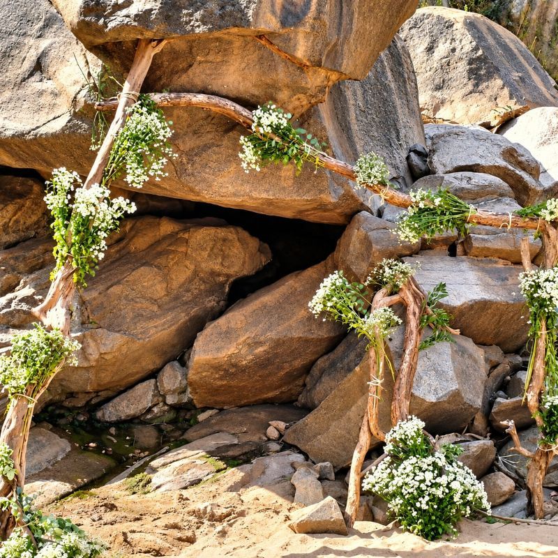 Rock backdrop  for the wedding ceremony, Laikipia Kenya