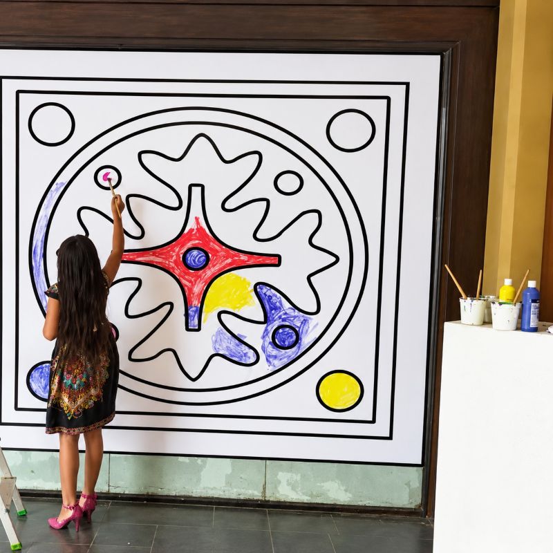 Diwali Wall Rangoli at Hub Mall Karen in Nairobi