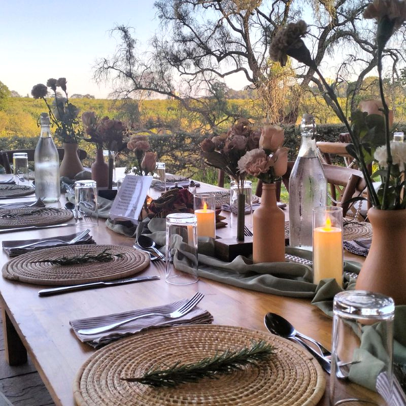 Table Lighting Decor for Rustic Wedding