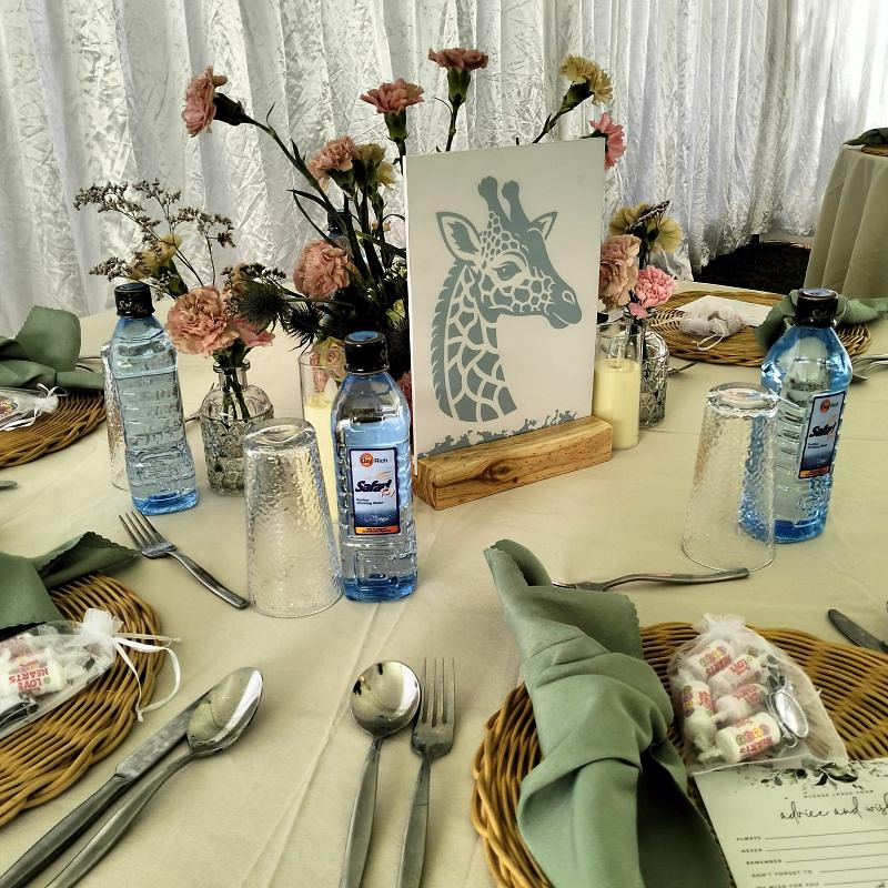 Table Decor Theme Cross Culture Wedding Decor in Nairobi.