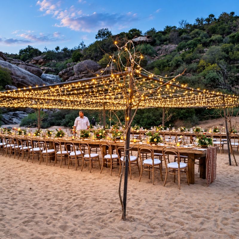 Under The Sky Wedding Reception in Laikipia